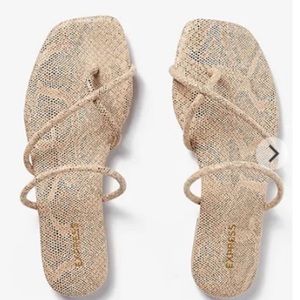 Black & Tan Express Snakeskin Sandals